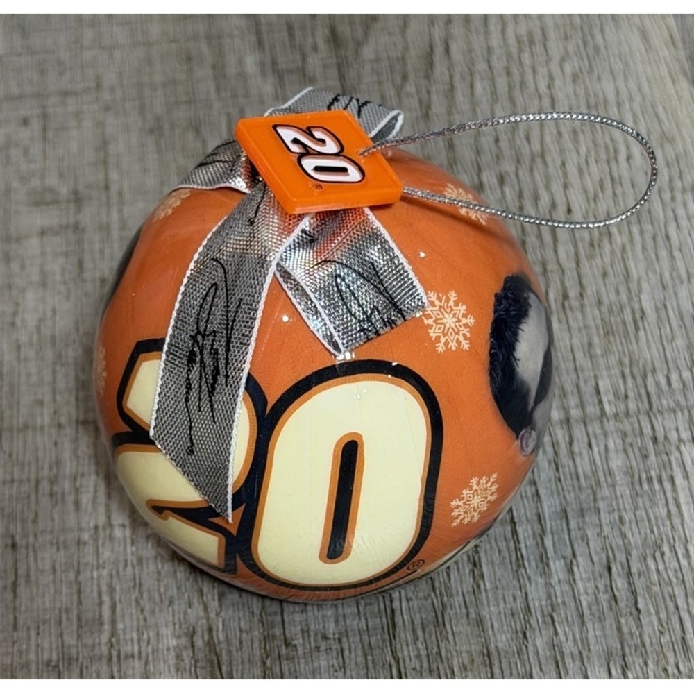 Vintage NASCAR Tony Stewart Christmas Ornament Joe Gibbs Racing #20